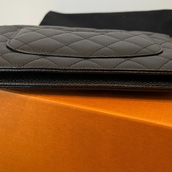 Chanel Wallet on Chain Gold Hardware Black Caviar Leather Cross Body Bag - Picture 5 of 17